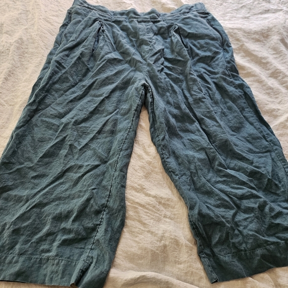 Athleta Playa Linen Wide Leg Crop Pant - Picture 4 of 6